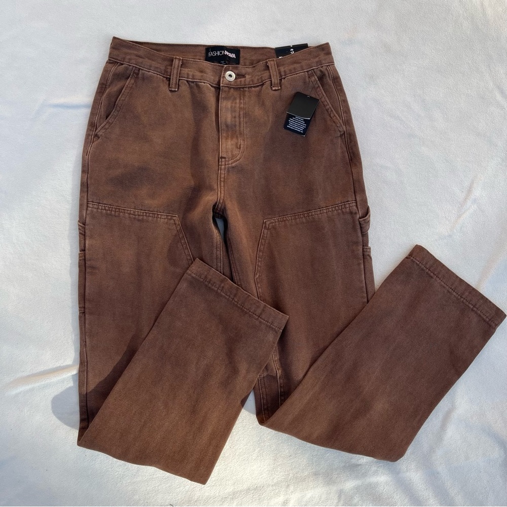 NWT fashion nova brown jeans